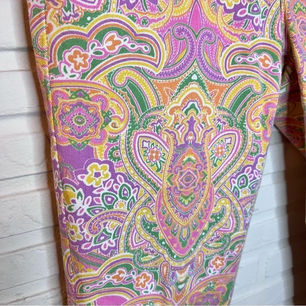 Chaps Pastel Paisley Slimming Fit Cotton Stretch Jeans, Women’s Size 4 - Picture 3 of 9
